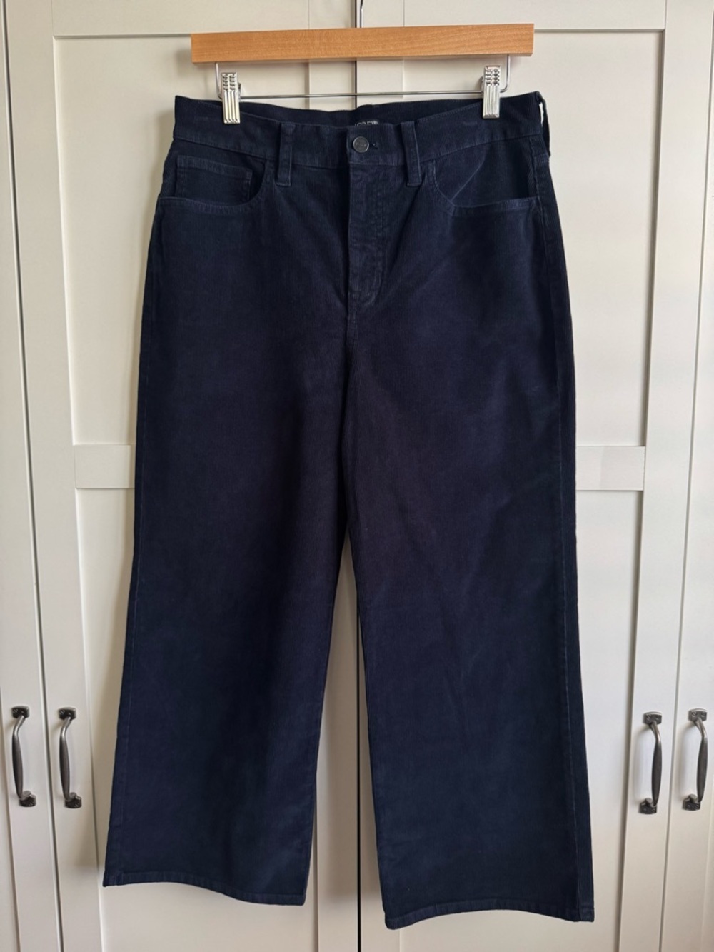 J.Crew Petite Slim-Wide Pant in Corduroy in Navy Size 29P - Picture 2 of 4